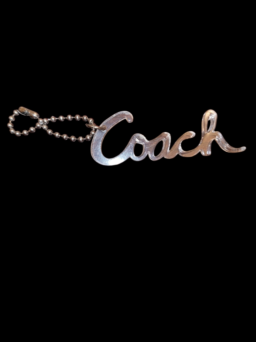 Coach Clear Script Logo Bag Charm